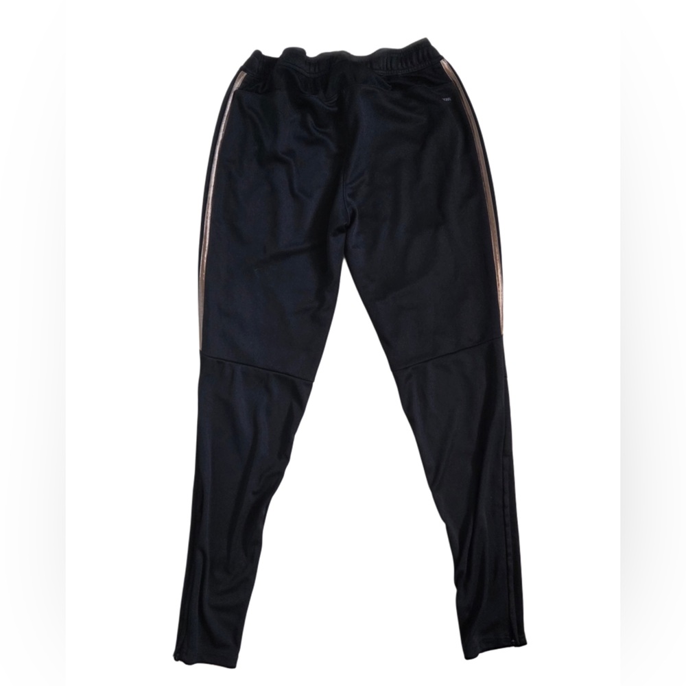 Adidas Black Joggers with Gold Stripes - Picture 2 of 7